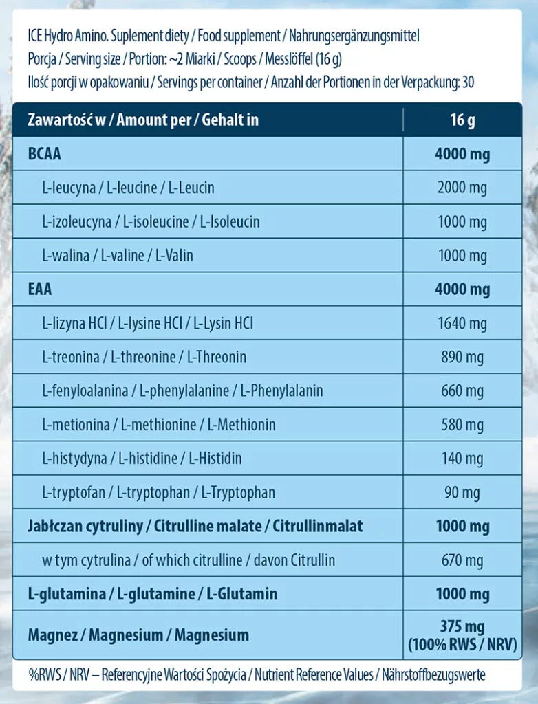 FA ICE Hydro Amino(EAA+GLUTAMİN+BCAA) 480 g - Galeri