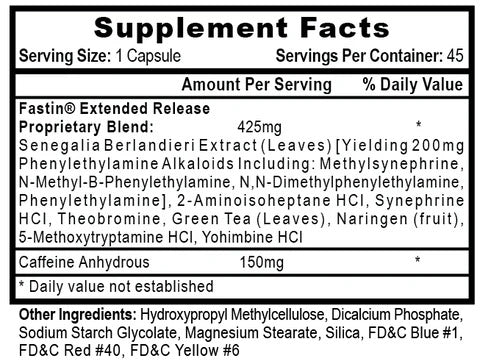 Hitech Fastin®-XR with Senegalia Yohimbine+Green Tea Appetite control weight loss 45 KAPSÜL - Galeri