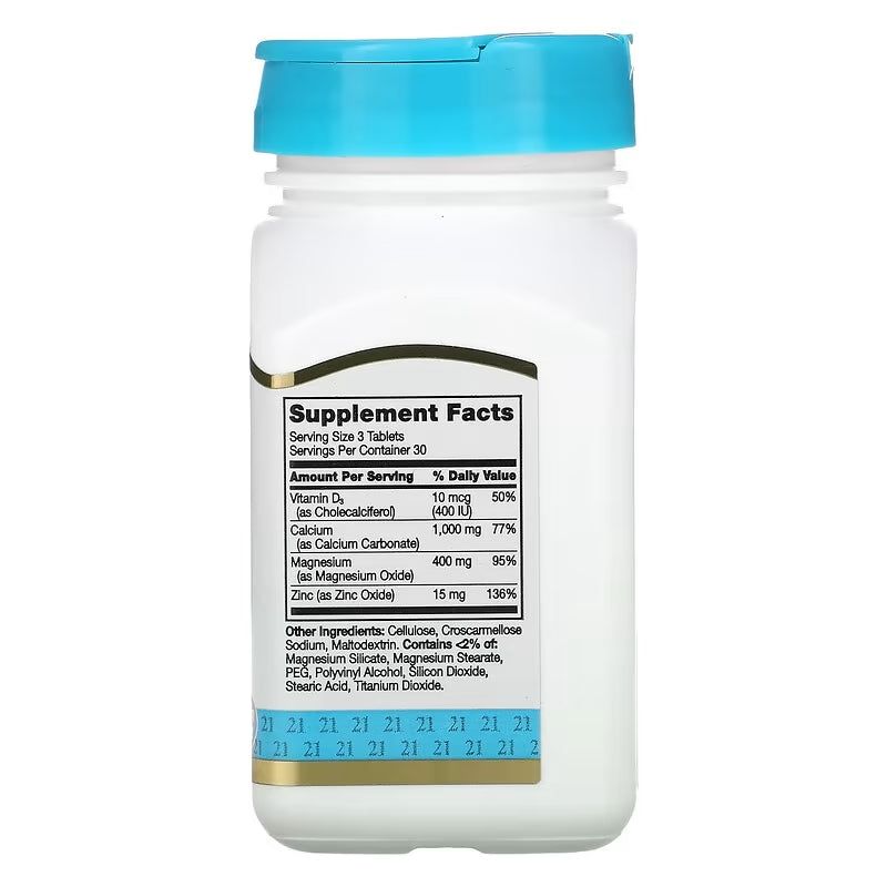 21st Century Calcium (Kalsiyum) magnesium (Magnezyum) zinc + D3 Vitamin 90 tablets - Galeri