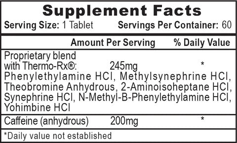 Hitech Fastin Thermo Rx Yohimbine Fat burner 60 Tablet - Galeri