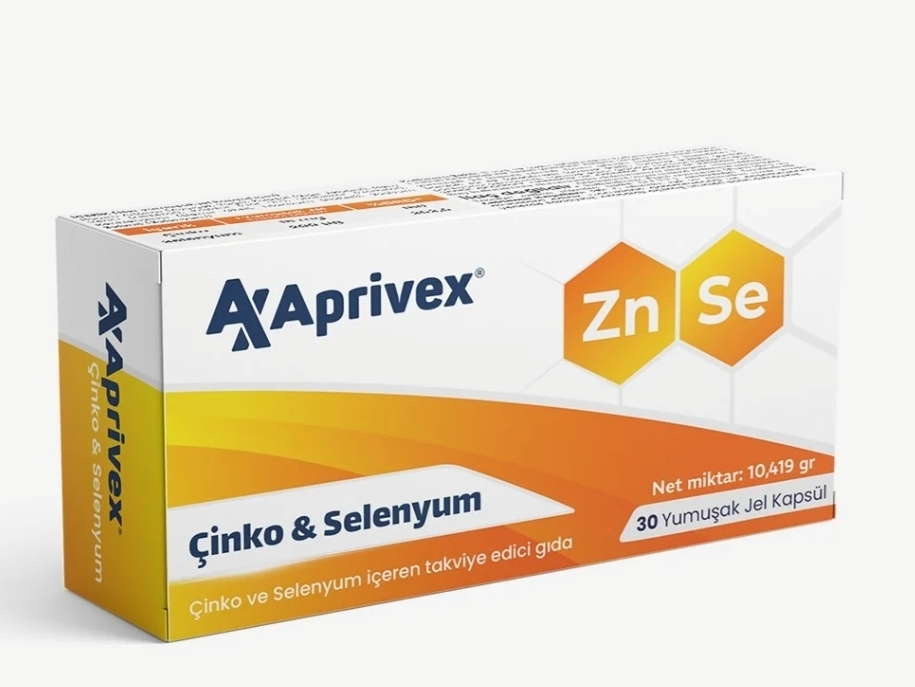 Aprivex Cinko Selenyum 30 Yumusak Kapsul
