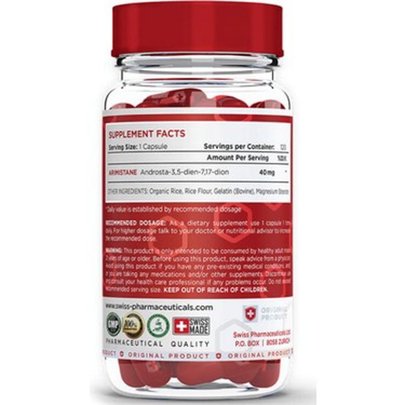 Swiss Pharmaceuticals Arimistane Fat Loss Estrogen Blocker Dht With Testo booster 40 mg 120 Cap - Galeri