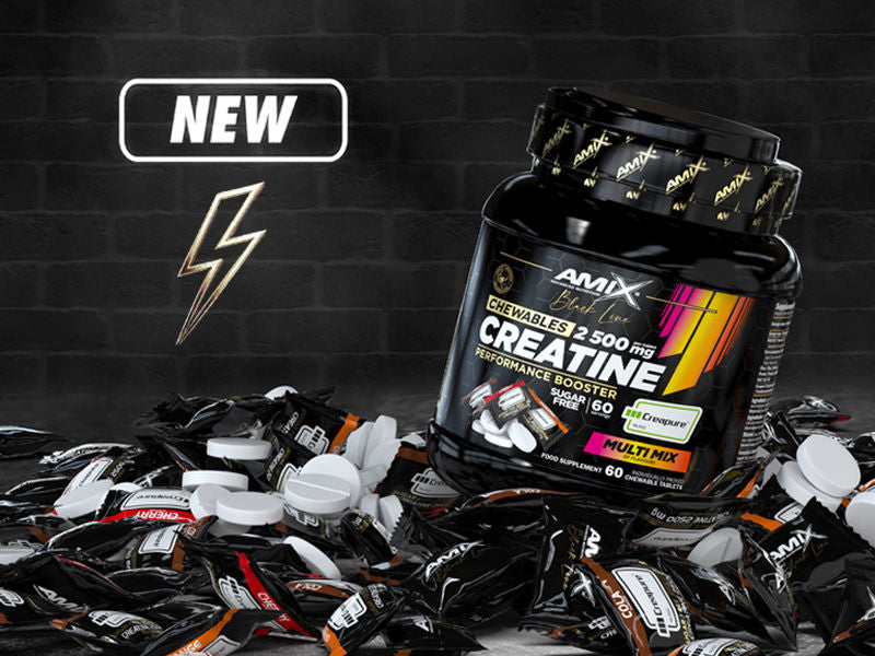 Amix Black Line Creatine Creapure 2500mg 60 Chewable Tabs Zero Sugar - Galeri