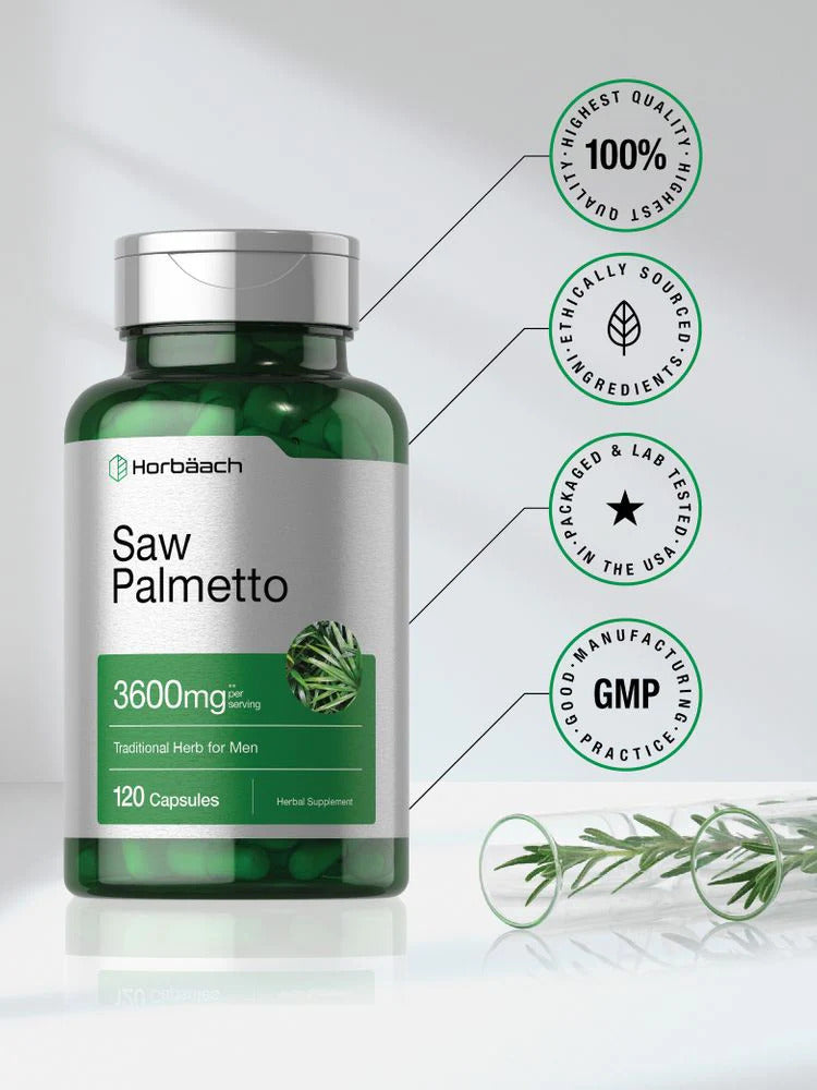 Horbaach Saw Palmetto (Cüce Palmiye) Hair Skin  3600mg | 120 Capsules - Galeri
