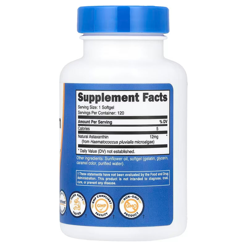 Nutricost Astaxanthin 12 mg 120 Softgels - Galeri