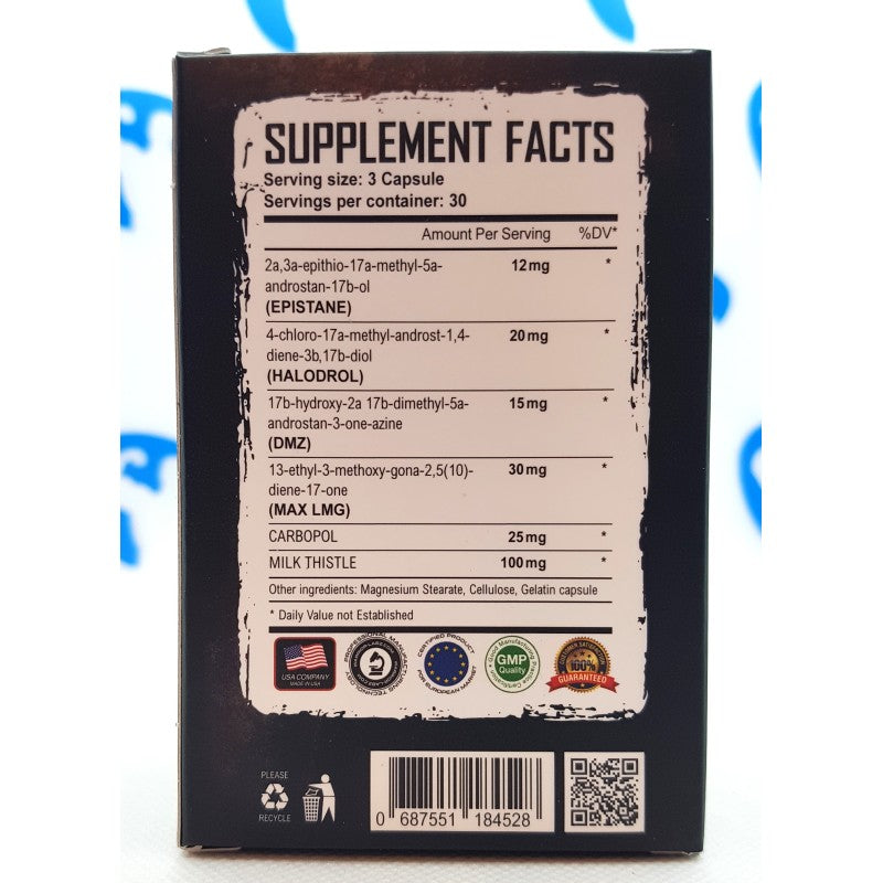 Warrior labs Spartan Epistane , Halodrol , Milk Thistle 90 caps - Galeri
