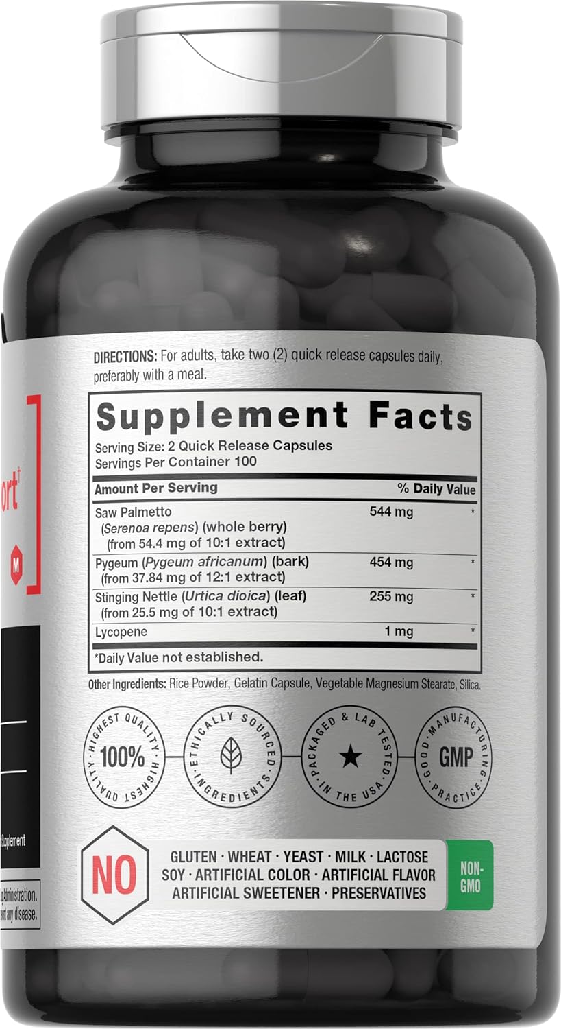 Horbaach Prostate Support for Men Saw Palmetto, Pygeum, Stinging Nettle 200 Cap - Galeri