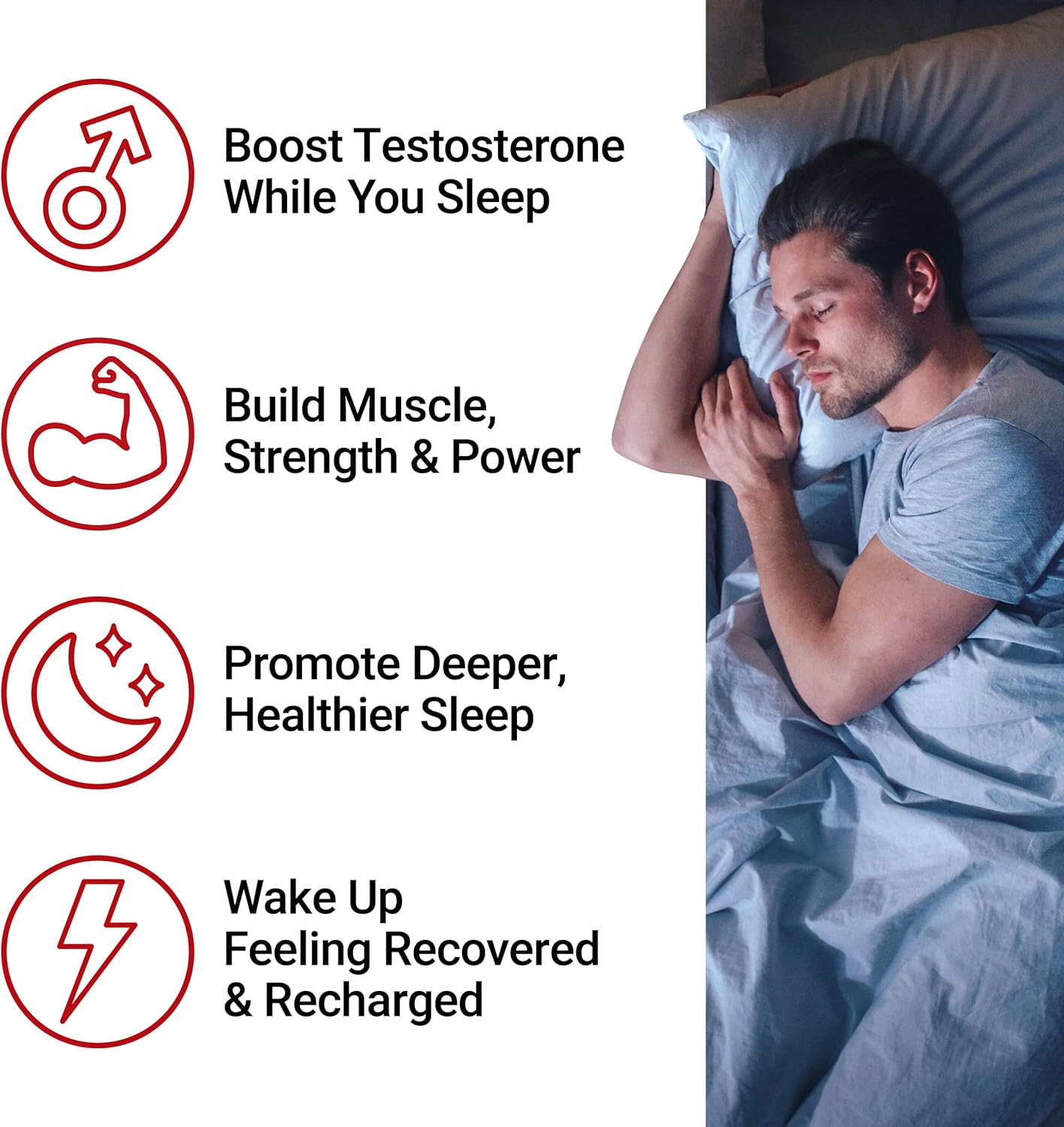 Force Factor Test X180 PM Testo Booster for Men Sleep and Recovery - 120 Caps - Galeri