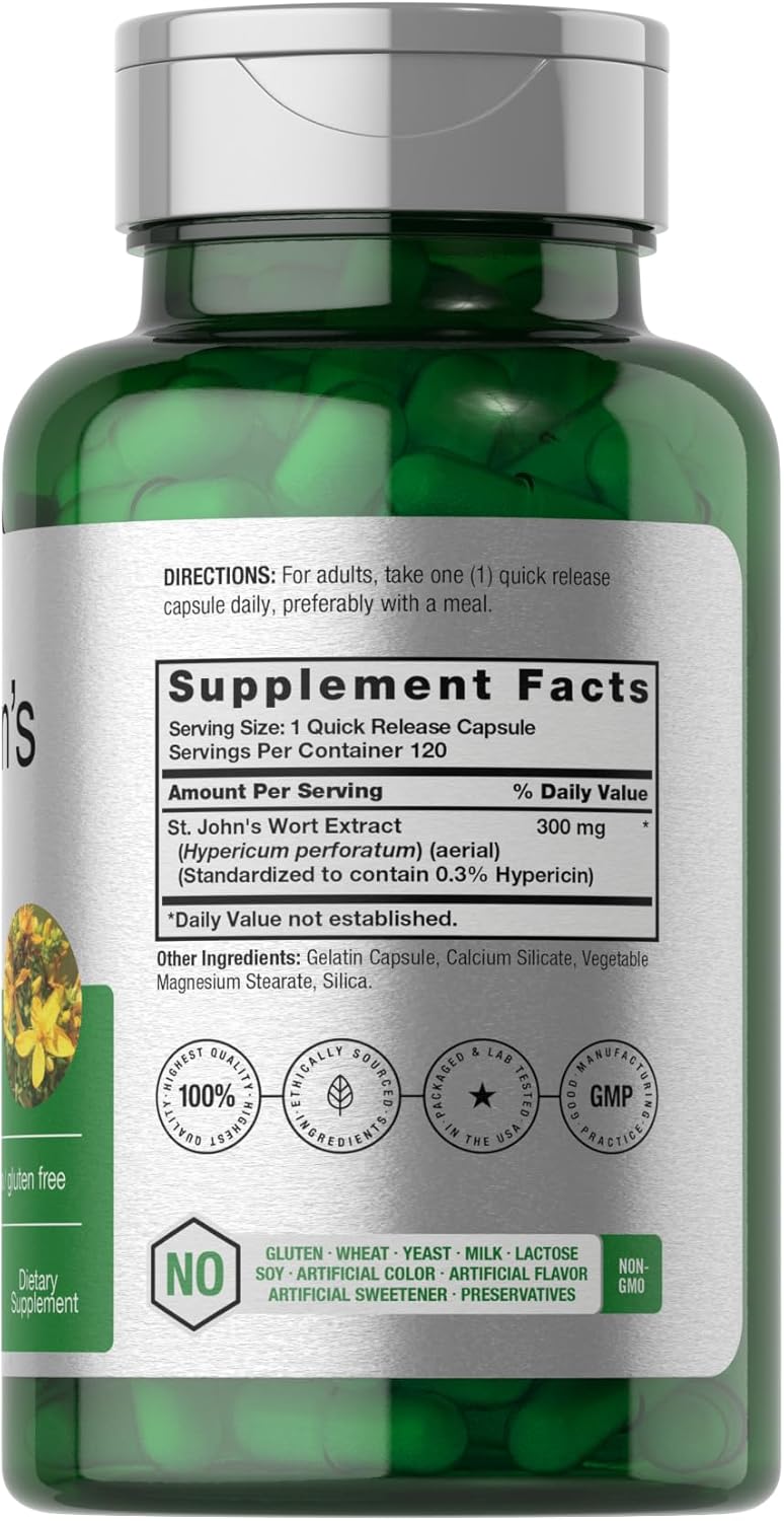 Horbäach St John's Wort Herbal Extract 300 mg 120 Caps - Galeri