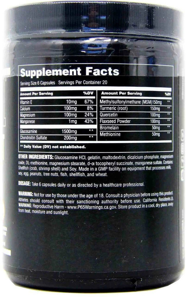 Universal Nutrition Jointment Sport Glucosamine(Glukozamin)+Msm+Magnesium+Turmeric - 120 Capsules - Galeri