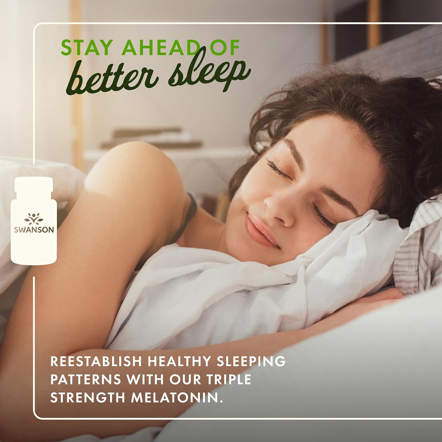 Swanson Triple Strength Melatonin - Natural Sleep Support for Disrupted Sleep Cycles - (60 Capsules, 10mg Each) - Galeri