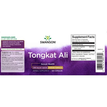 Swanson Tongkat Ali 400 mg 120 Capsules - Galeri