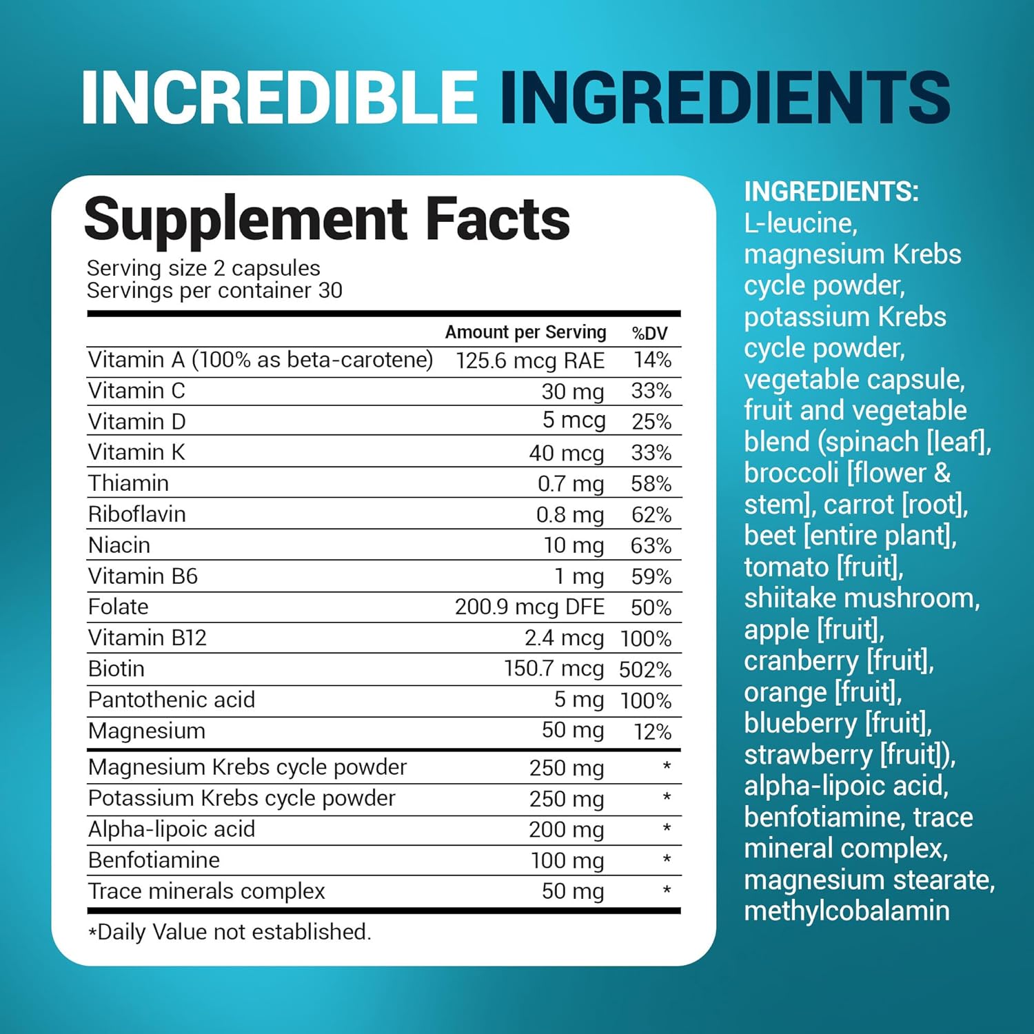 Dr. Berg Whole Food Multivitamin with Minerals Trace Mineral Benfotiamine Folate Alpha lipoic Acid 60 Caps - Galeri
