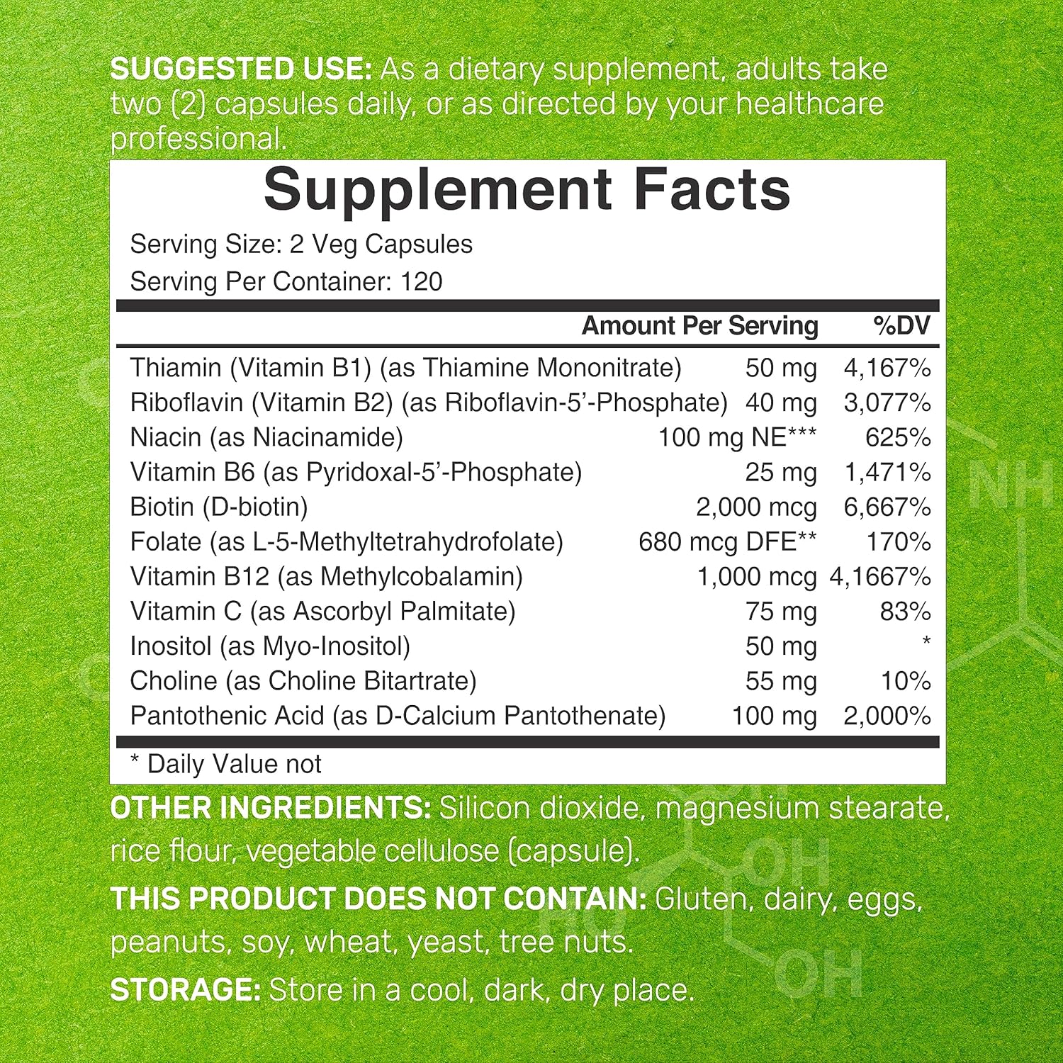 Deal Supplement Bioactive Vitamin B Complex  240 Veggie Caps - Galeri