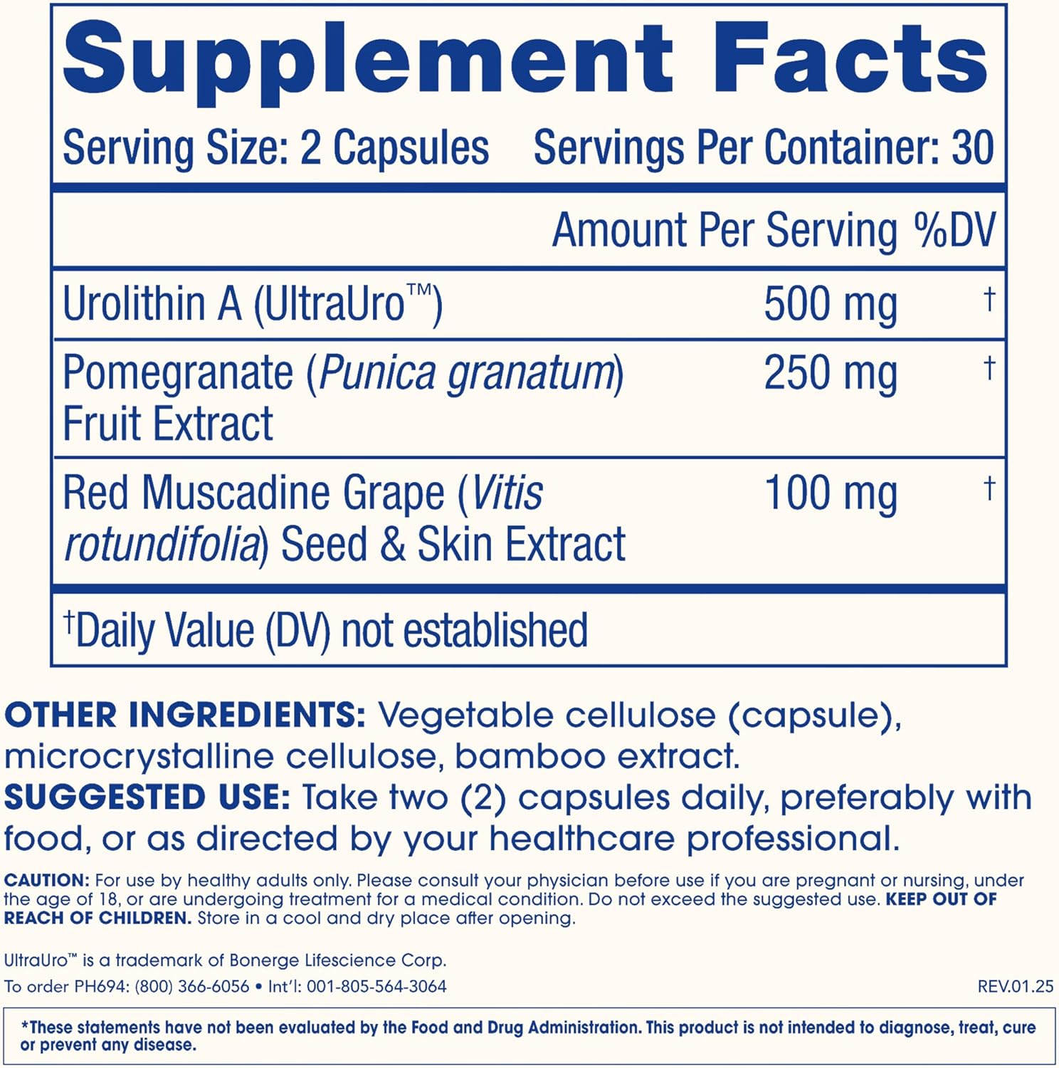 ProHealth Full Spectrum Urolithin A Healthy Aging with Brain Memory Pomegranate & Red Grape 60 Caps - Galeri