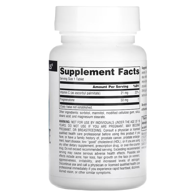 Source Naturals Pregnenolone 50 mg 120 Tablet - Galeri