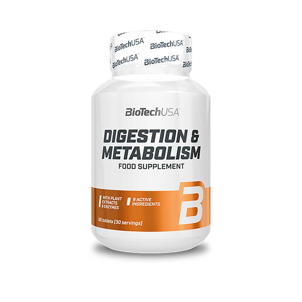 BioTechUSA Digestion & Metabolism Pills with Plant extracts enzymes Minerals and biotin 60 Tablet - Galeri