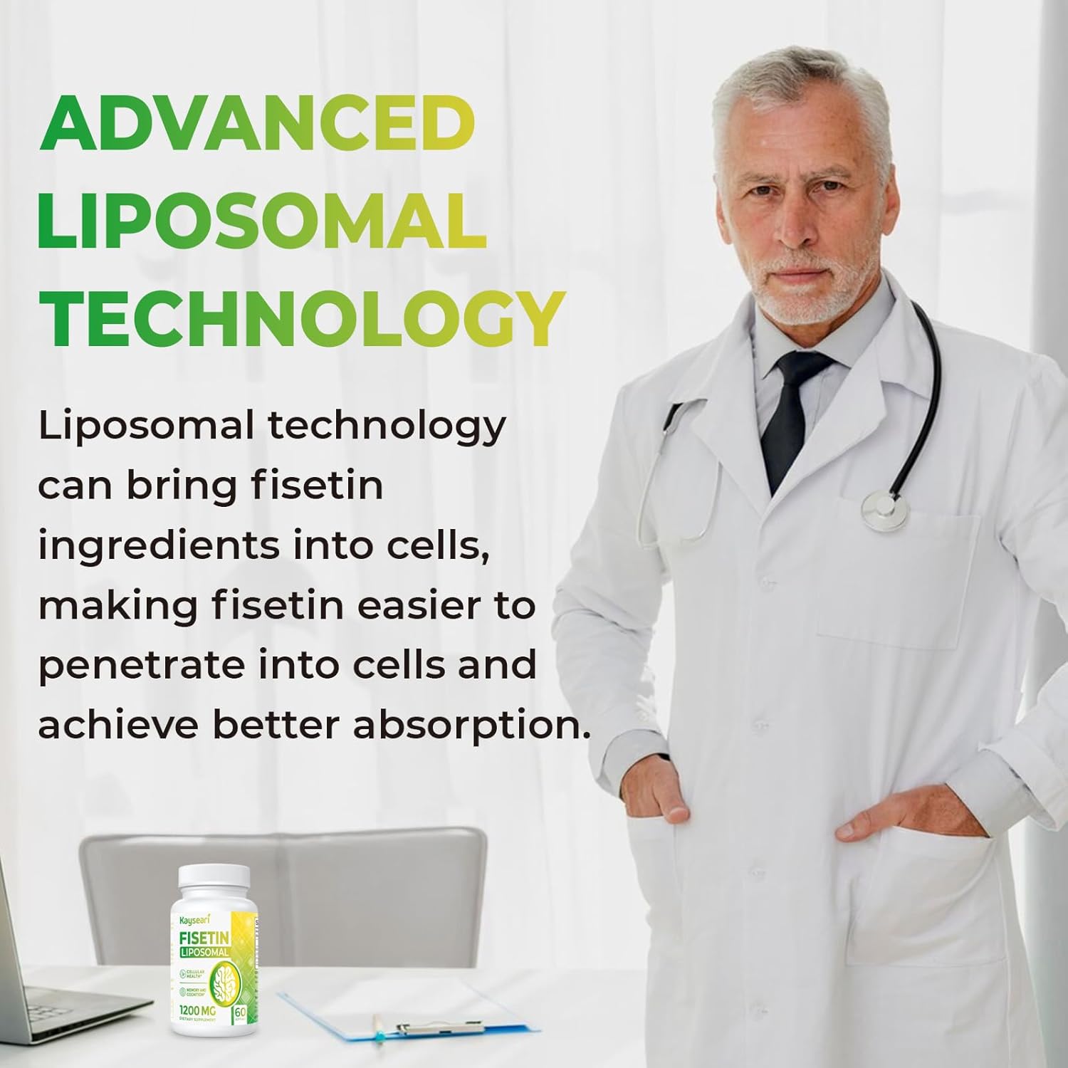 Kayseari Fisetin 1200mg Liposomal Fisetin 98%  60 Caps - Galeri