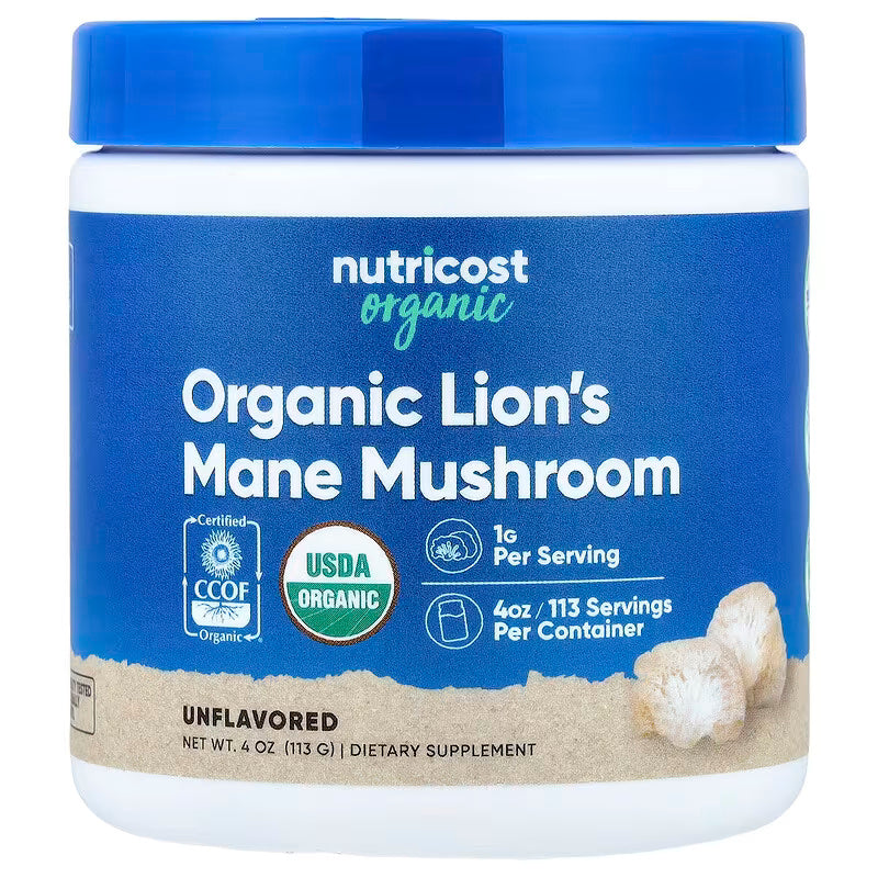 Nutricost Organic Lion's Mane Mushroom Brain & Cognitive 113 g