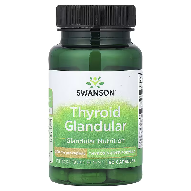 Swanson Thyroid Glandular 200 mg 60 Capsules