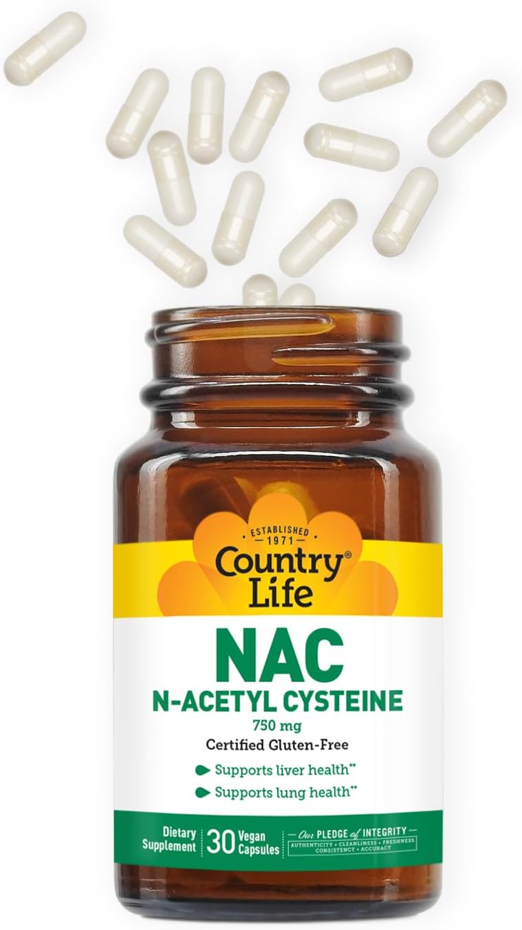 Country Life NAC N-Asetil Sistein 750 mg, 30 Vegan Kapsül - Galeri