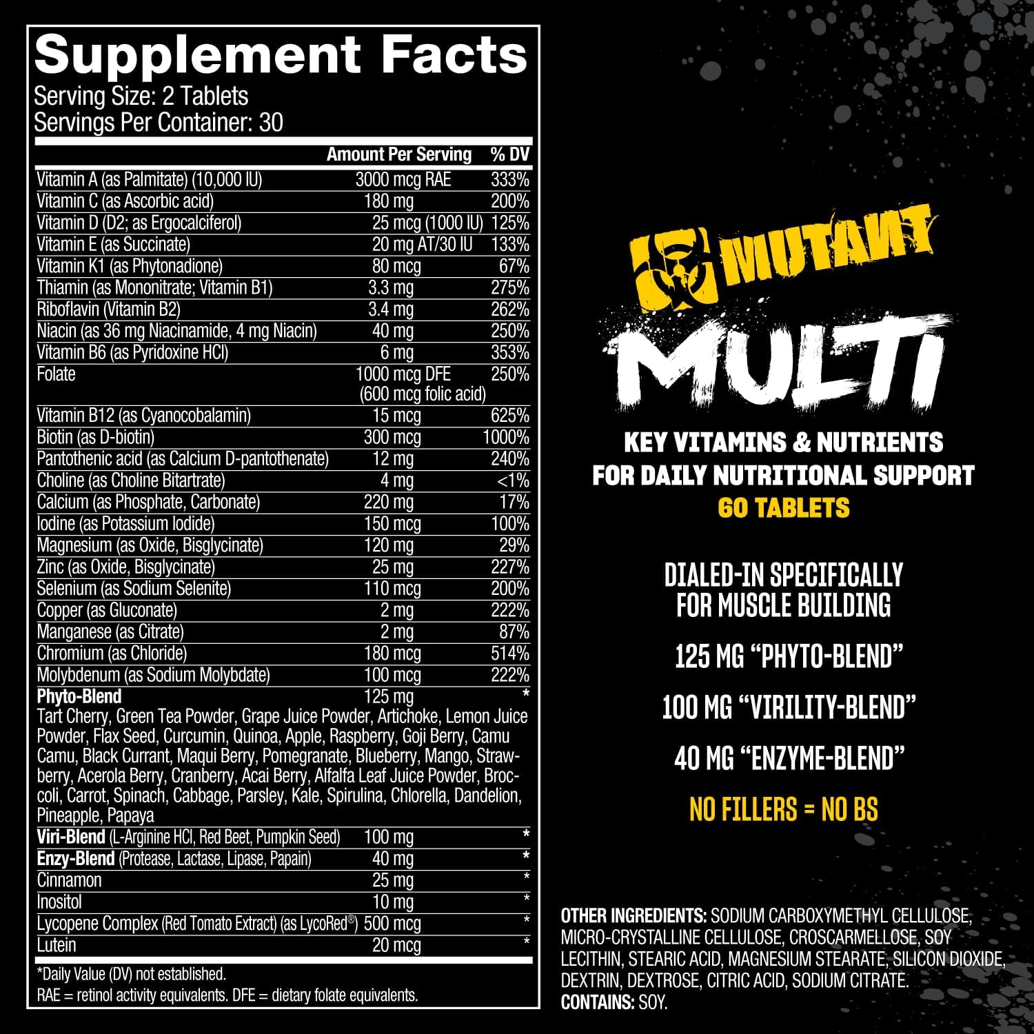 Mutant High Potency Multivitamin 60 tablet - Galeri