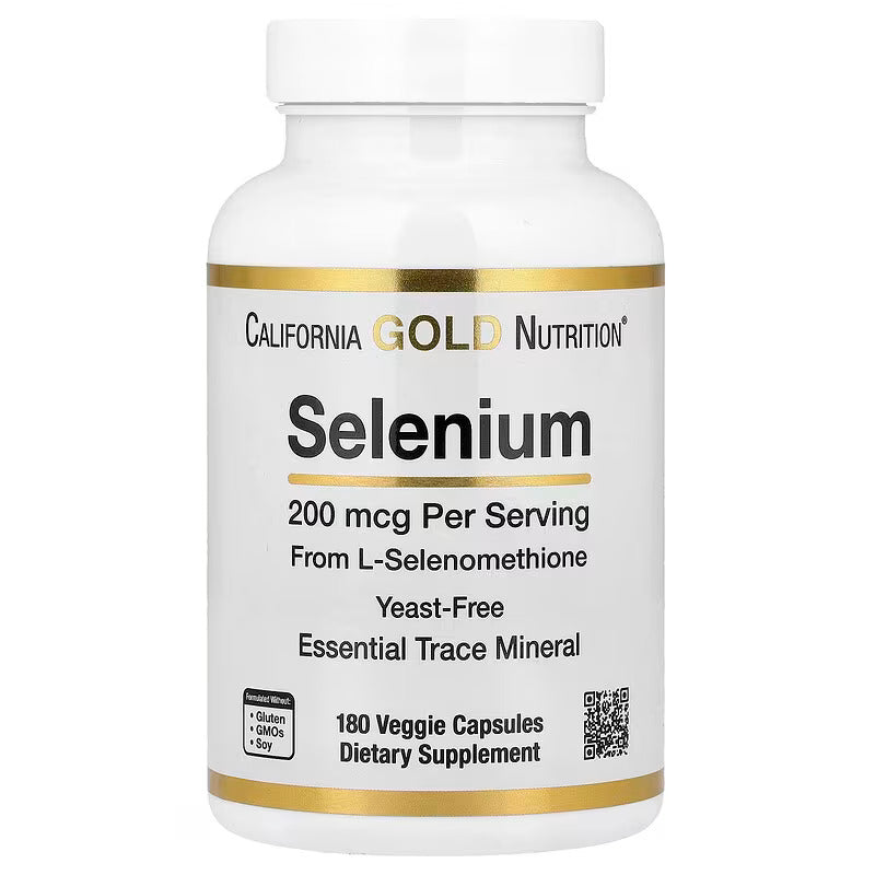 California Gold Nutrition Selenium Antioksidan 200 mcg 180 Veggie Caps