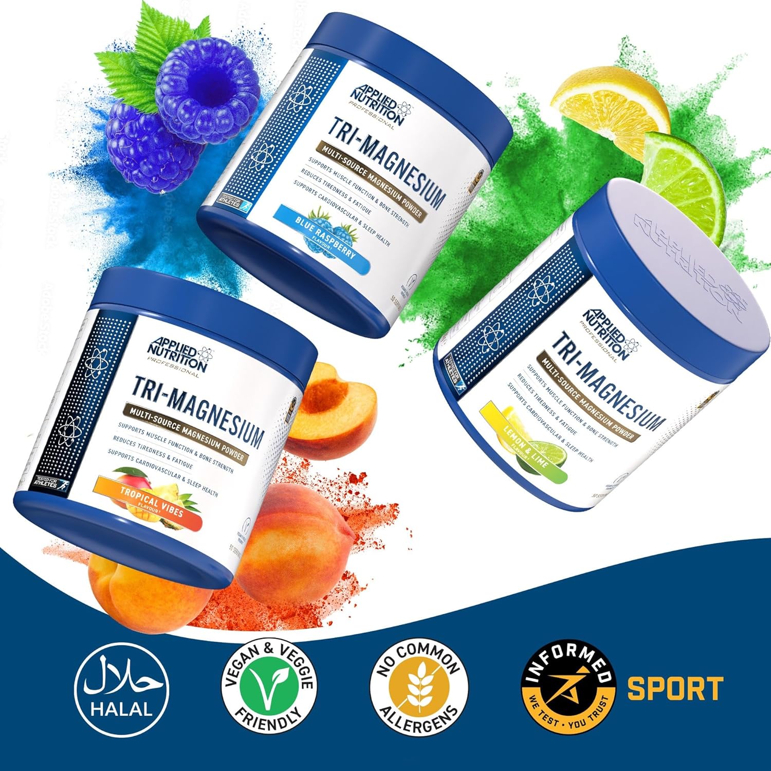 Applied Nutrition Tri-Magnesium Magnezyum Complex Glycinate+Taurate+Citrate Powder 50 Servis - Galeri