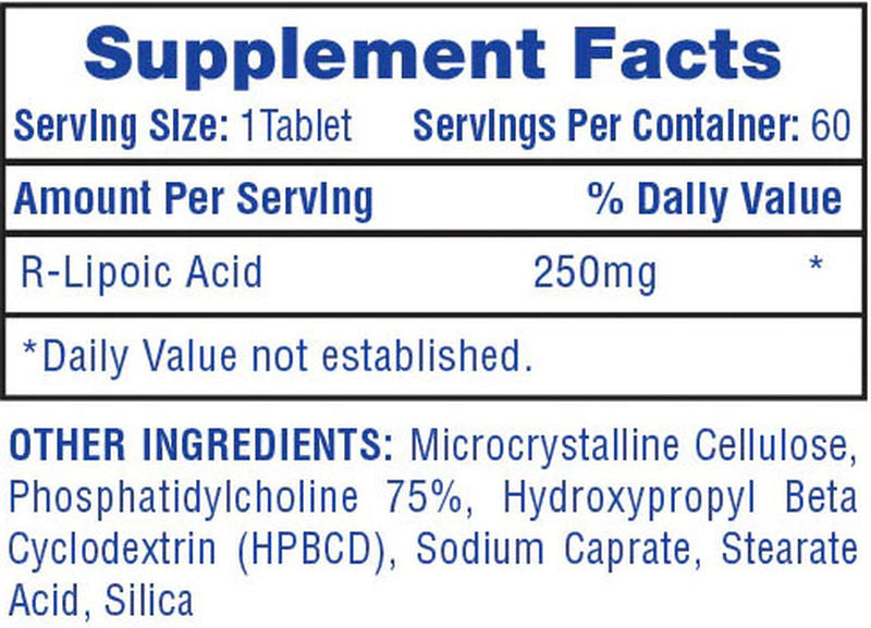 Hitech R-ALA (R-Alpha Lipoic Acid) 250 mg 60 Tablet - Galeri