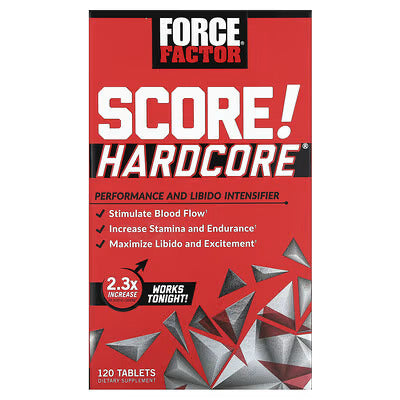 Force Factor Score! Hardcore Nitric Oxide Booster Tongkat Ali Tribulus Horny goat Men Maca L-Citrulline 120 Tablet