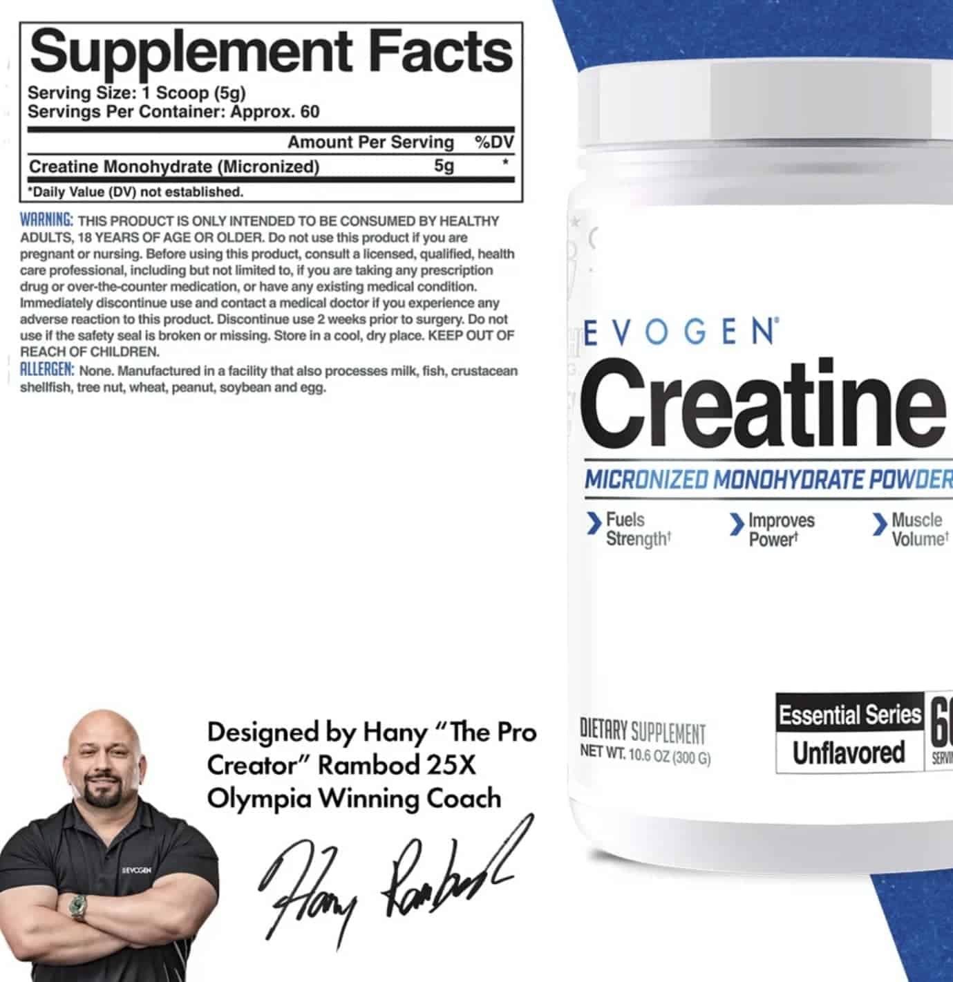Evogen Creatine Monohydrate 300 Gram - 60 Servis - Galeri