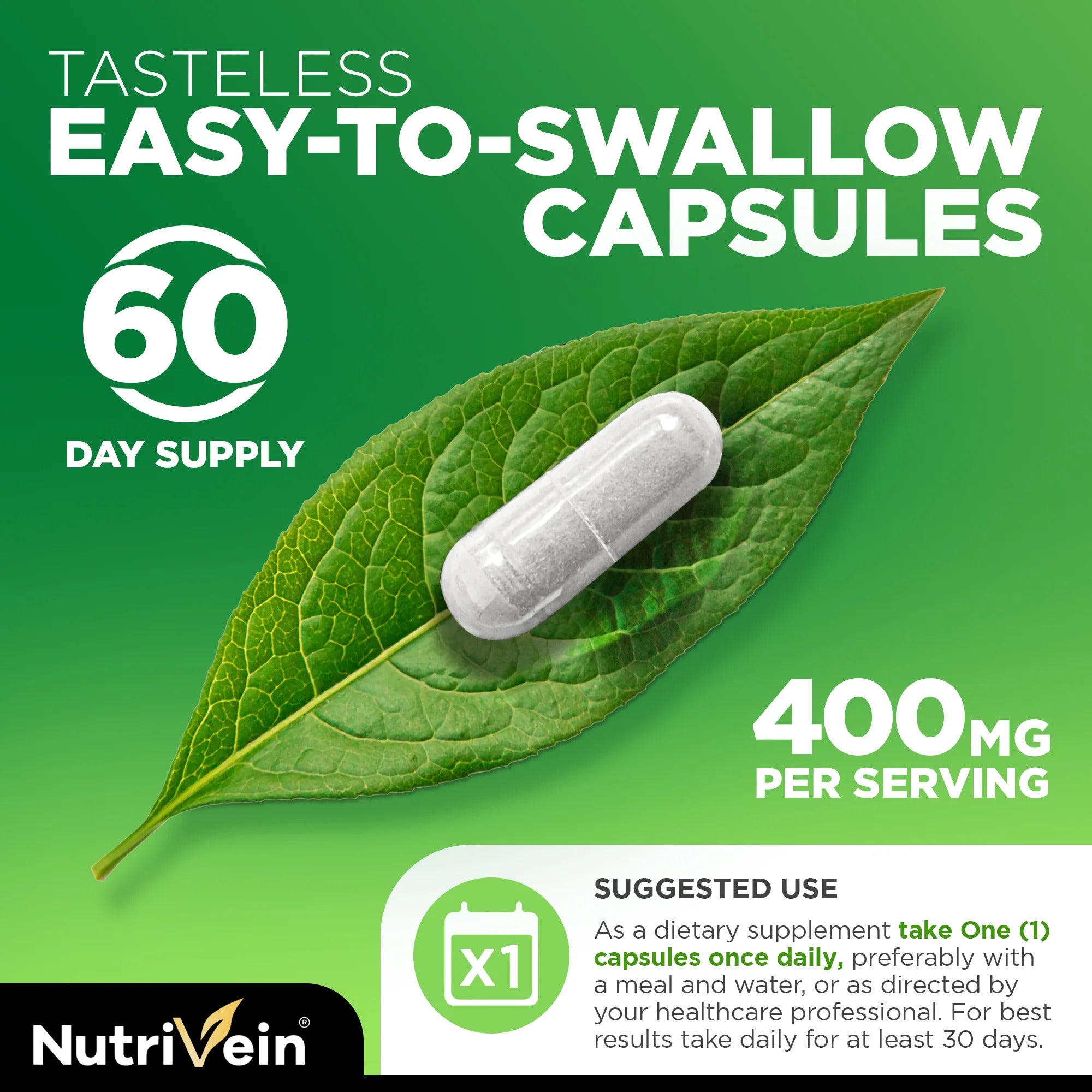 Nutrivein DIM Supplement 400mg Diindolylmethane Plus Bioperine - 120 Caps - Galeri