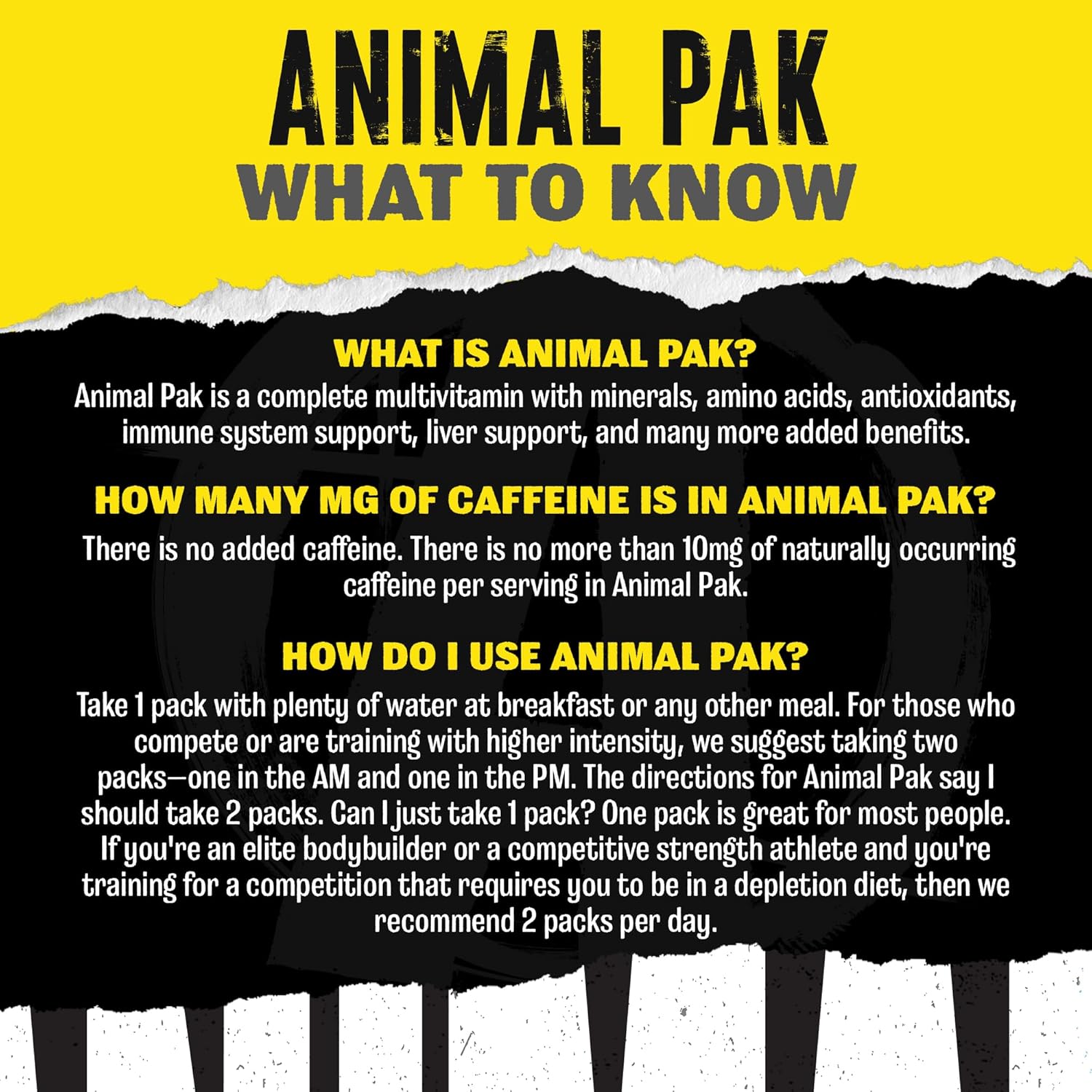 Universal Animal Pak - Convenient Multivitamin for Men & Women Daily All-in-One Vitamin & Supplement Pack - Galeri