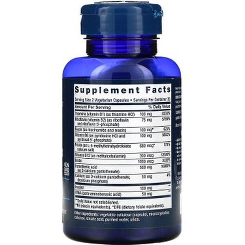 Life Extension BioActive Complete B Vitamin Complex 60 Vegetarian Capsules - Galeri