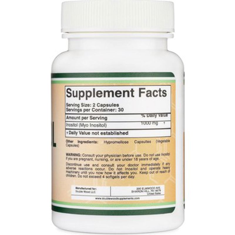 DOUBLE WOOD Myo inositol 1000 Mg 60 Caps - Galeri