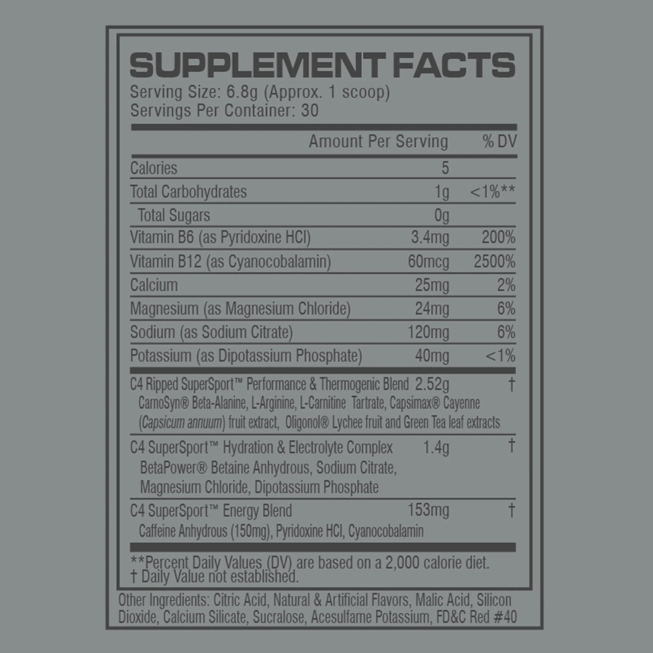 C4 Ripped Thermo Sport PreWorkout Powder 30 Servis - Galeri