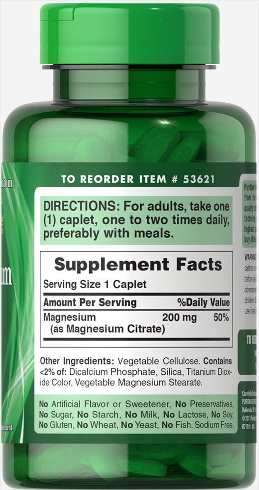 Puritan's Pride Magnesium Citrate 200mg 90 Tablet - Galeri