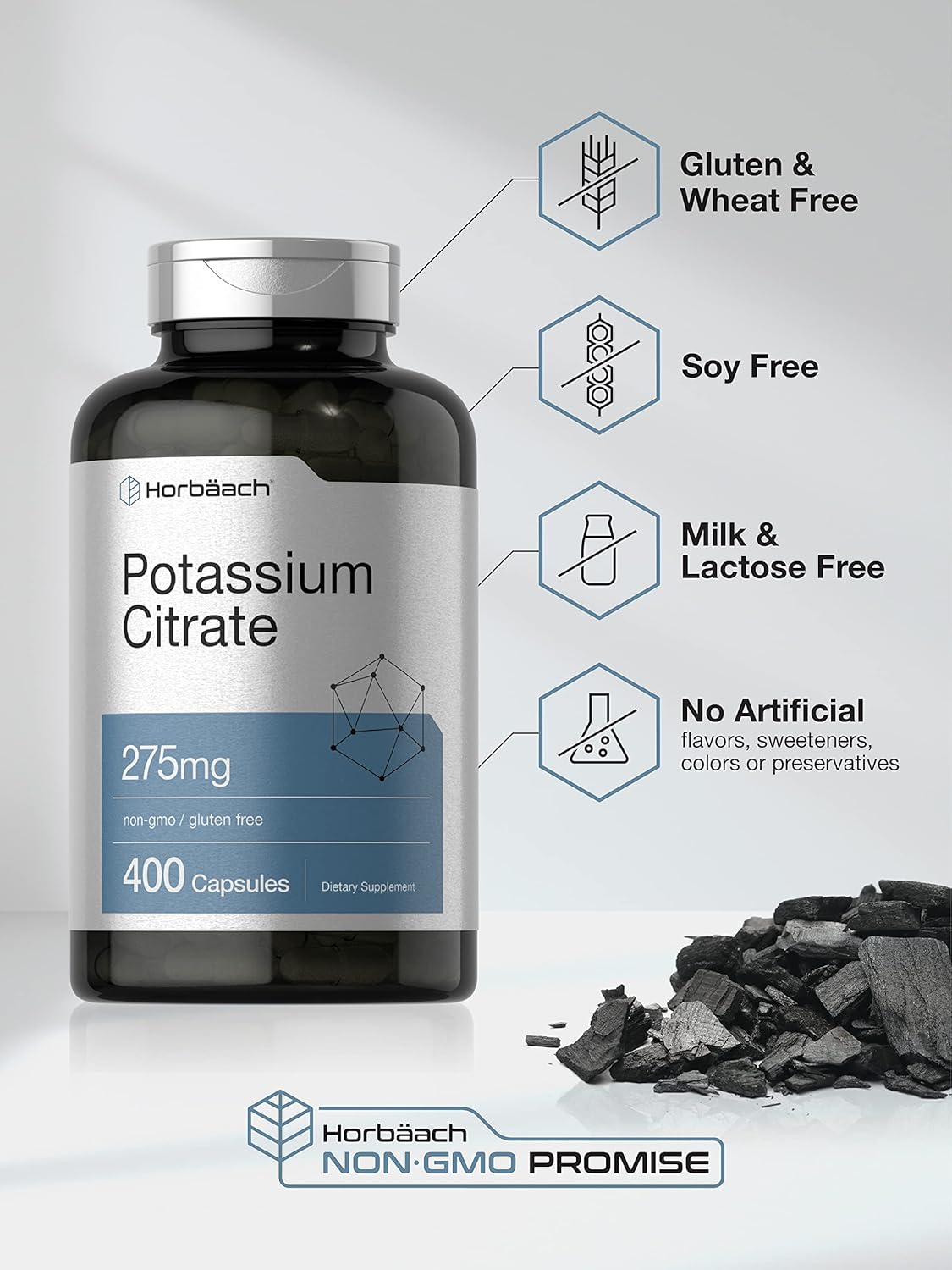 Horbäach Potassium Citrate 275 mg 400 Caps - Galeri