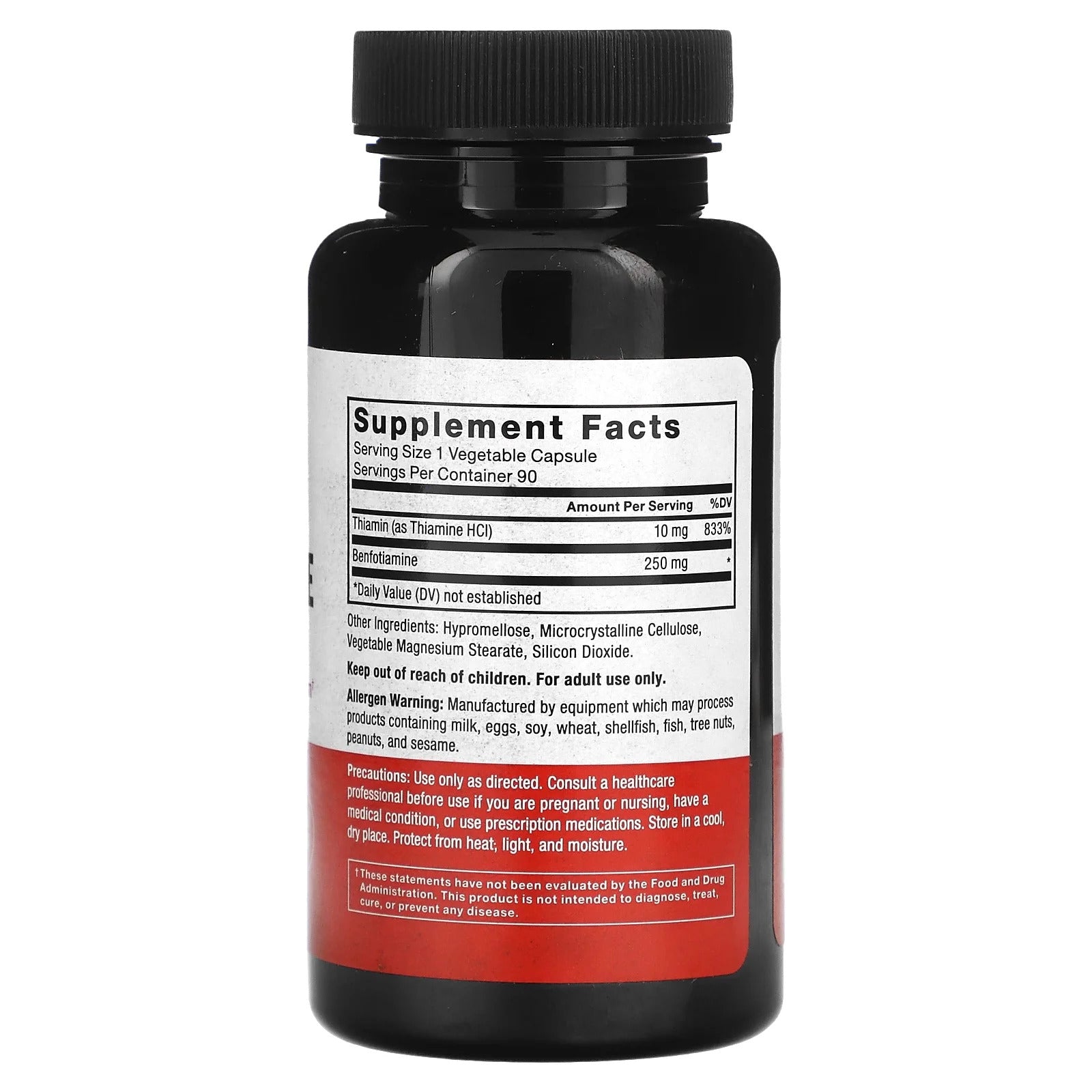 Force Factor Tiamin Vitamin B1 Benfotiamine 250 mg 90 Veg Caps - Galeri