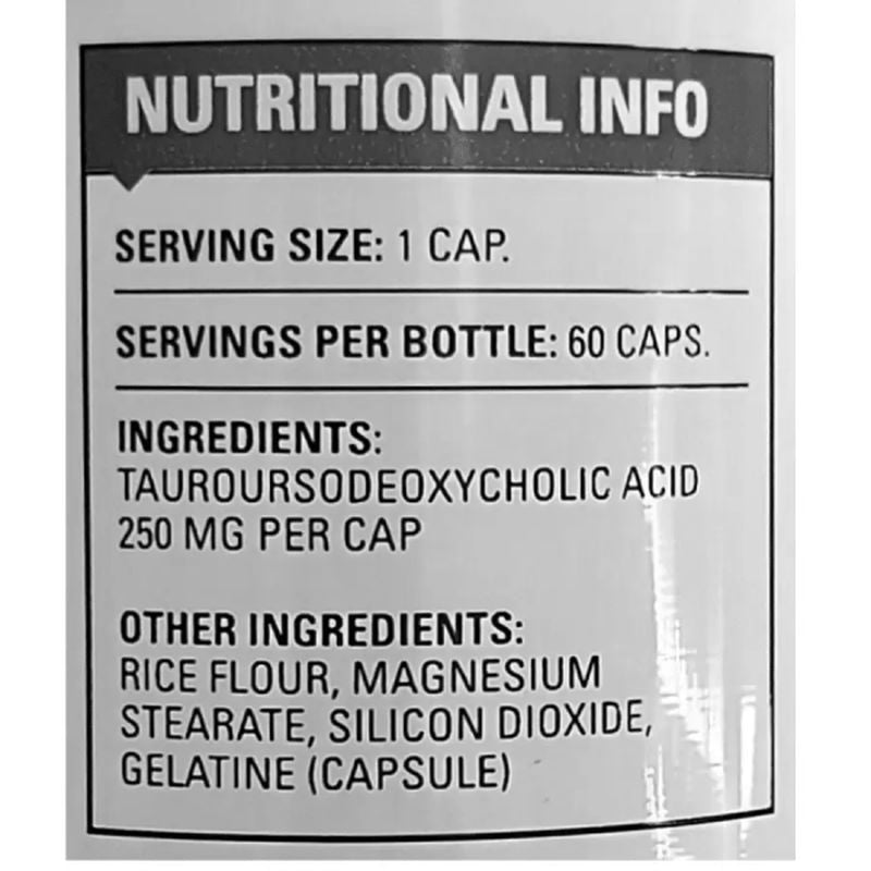 Brawn Nutrition Tudca Liver Support Bile Salt 250 mg 60 Caps - Galeri