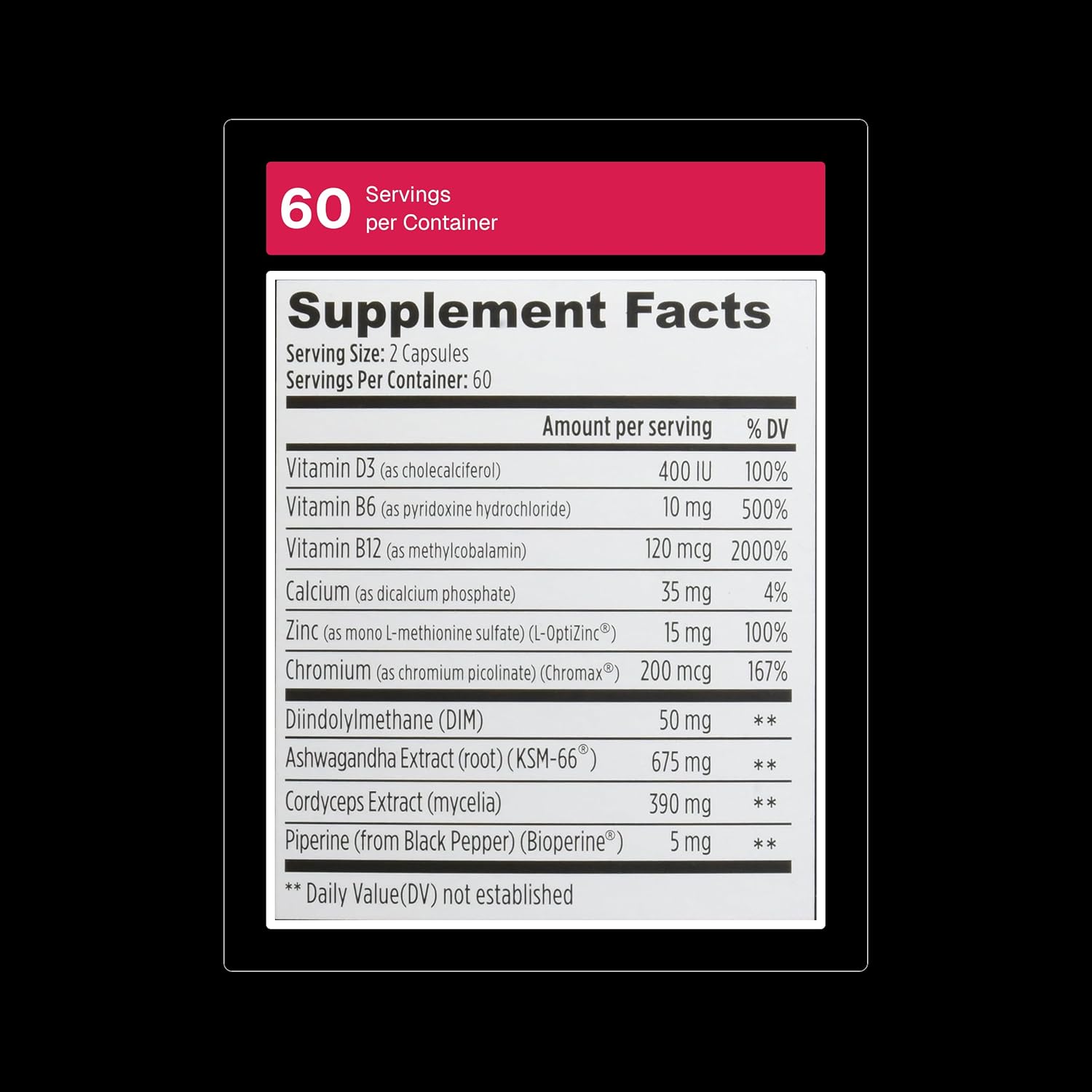 Weider Prime Testosterone Men's Support Zinc Ksm66 Enriched with Vitamins & Mineral 120 Caps - Galeri