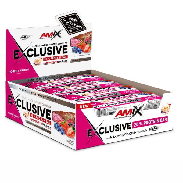 AMIX Exclusive Protein Bar 12x85g - Galeri