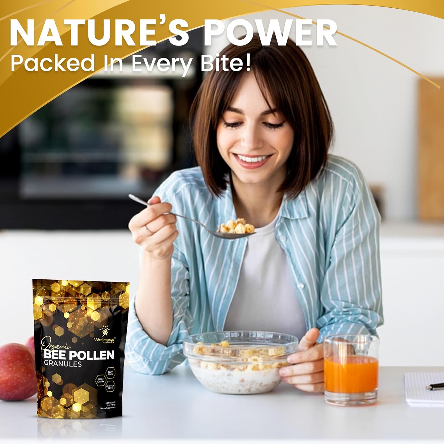 Wellnees Labs Organic Bee Pollen Arı poleni Immune Boost Digestive Proteins Vitamins Mineral - Galeri