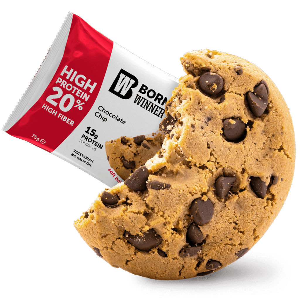 Born Winner Boost Protein Bar Cookies – Chocolate Chip 75g - Galeri