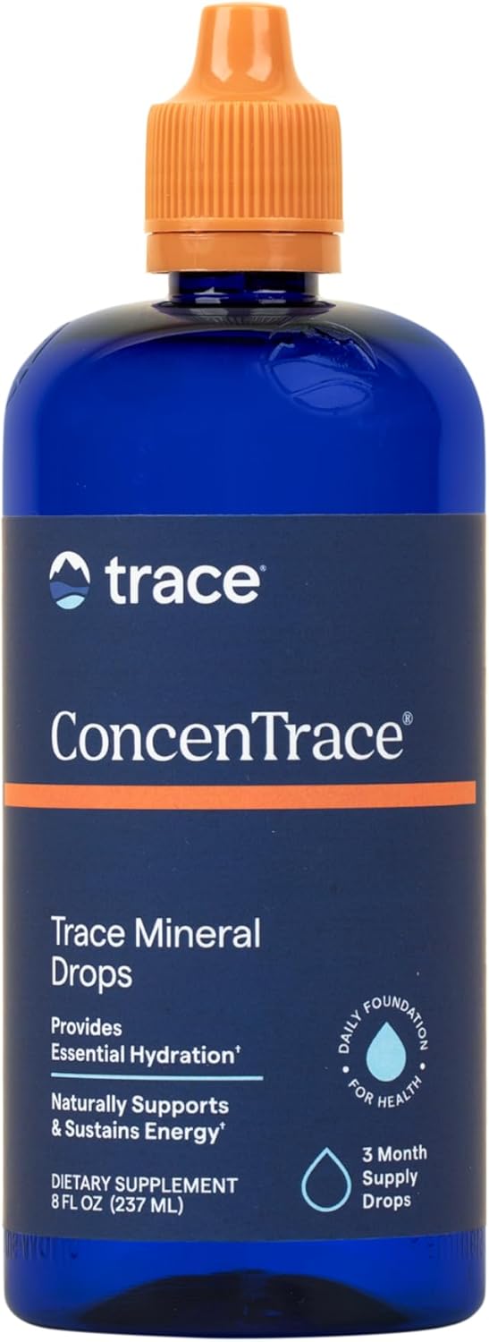 Trace Minerals ConcenTrace Trace Mineral Drops Magnesium Lithium Boron Potassium Keto Vegan 96 Servings