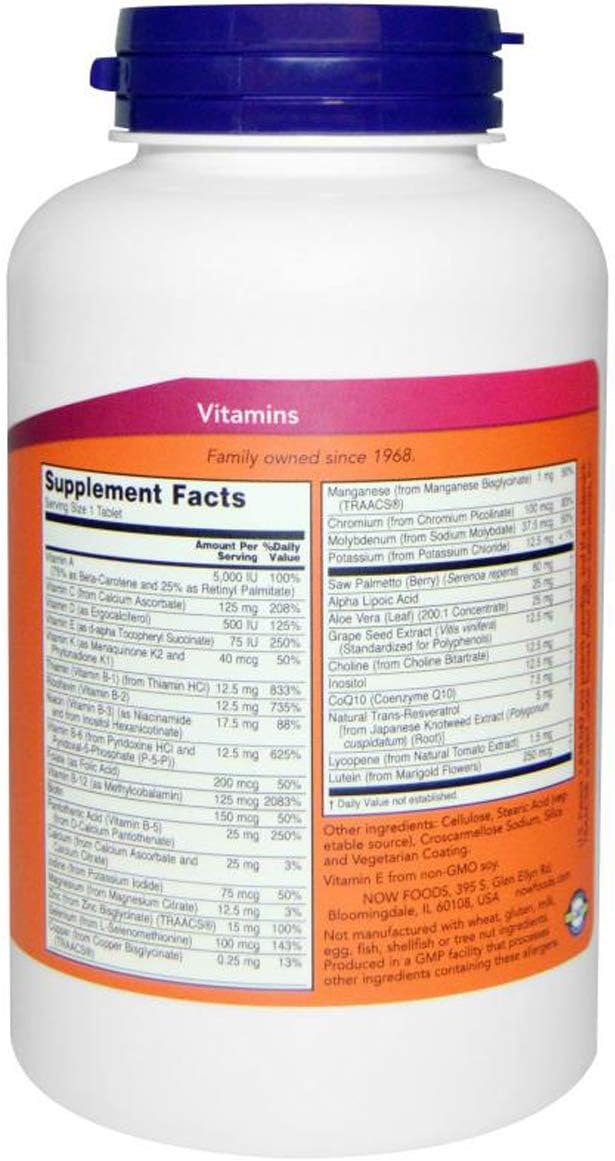 NOW Foods ADAM Superior Men's Multivitamin 60 Tablet - Galeri