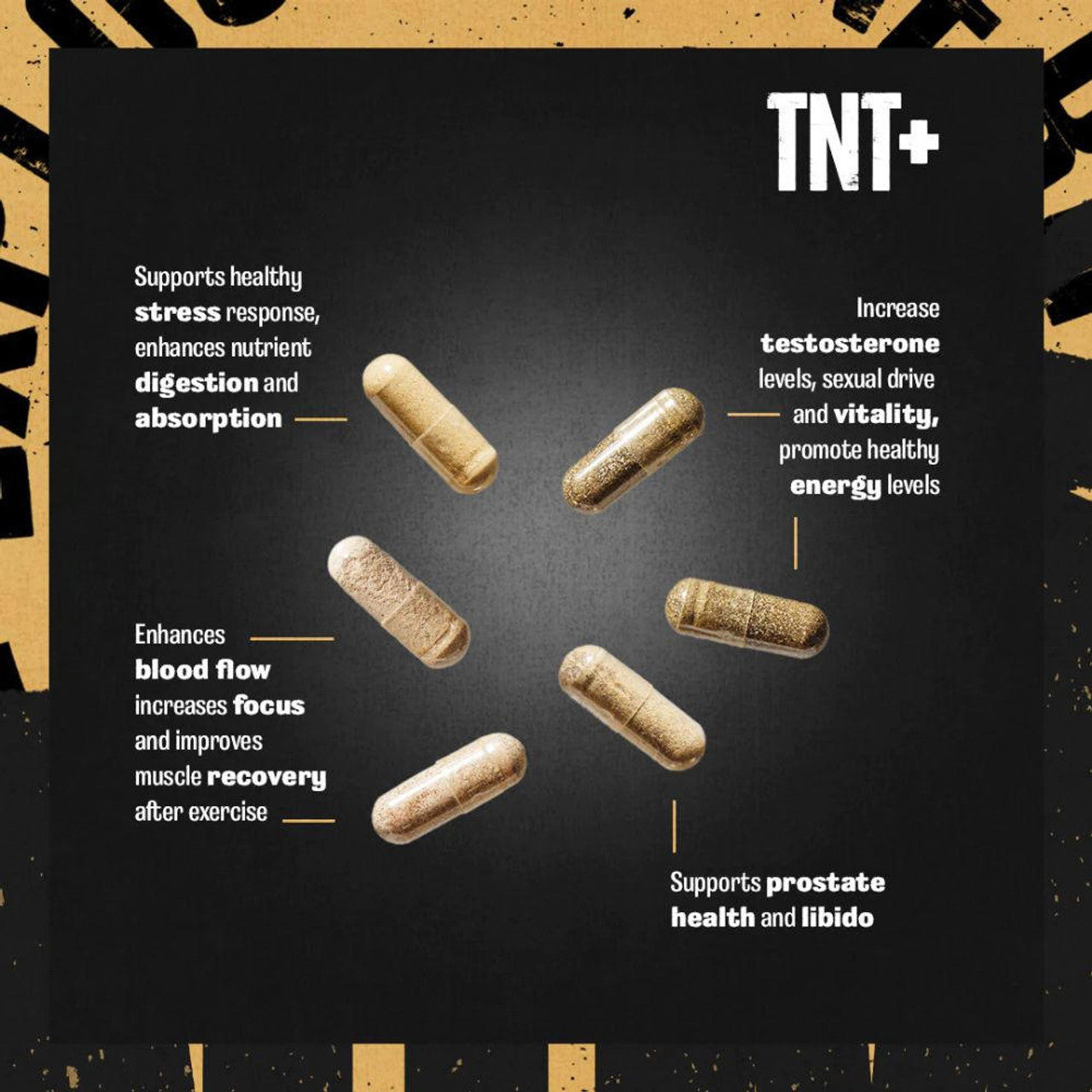 Animal TNT+ Testo Booster Tribulus+Fenugreek+Maca+İnositol+Grape+Astragalus+Saw palmetto+Ashwagandha 30 Pack - Galeri