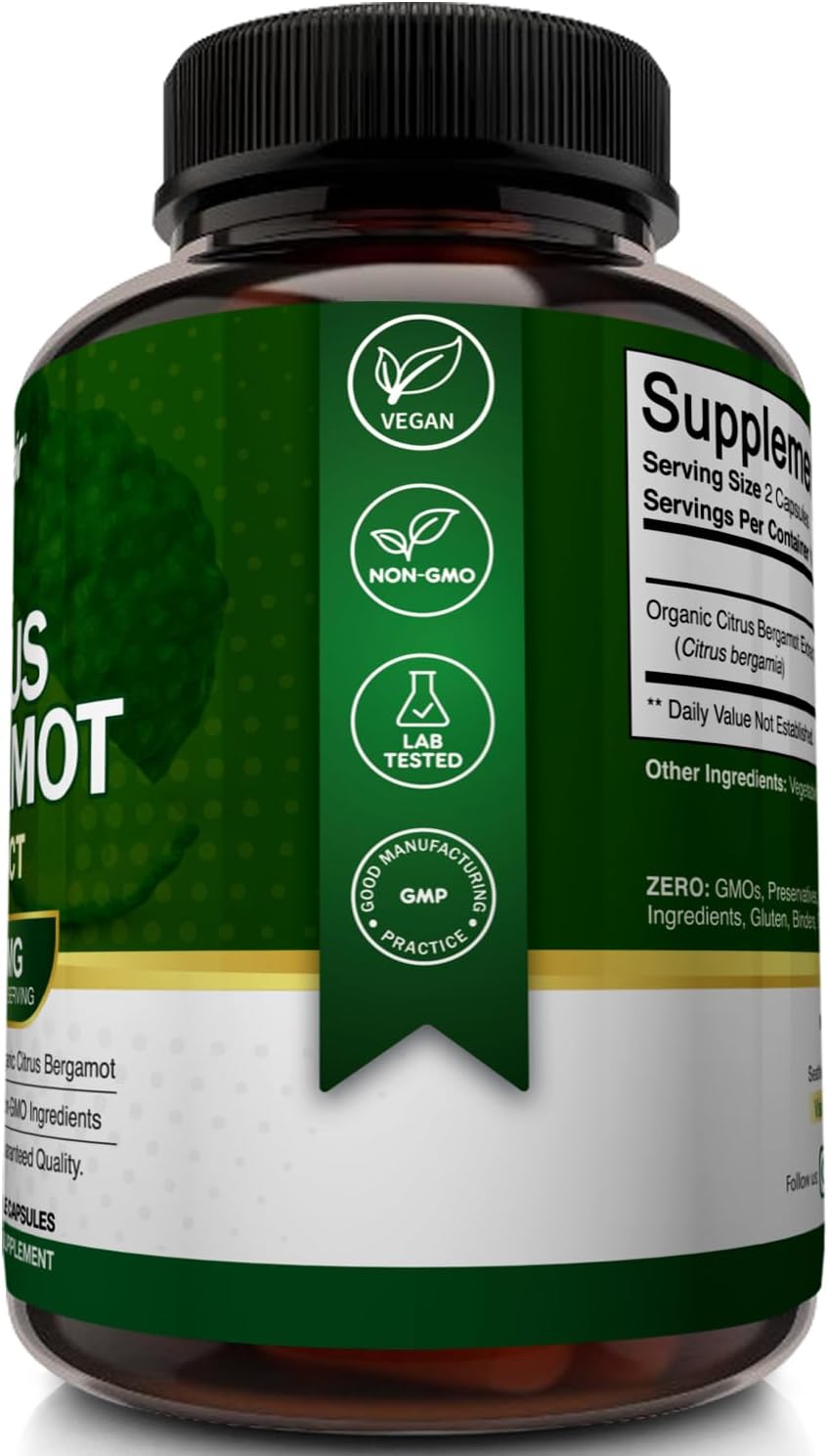 NutriFlair Organic Citrus Bergamot 1400mg 120 Caps - Galeri