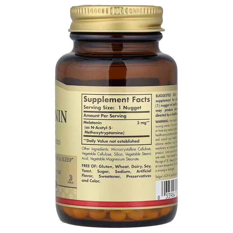 Solgar Melatonin Sleep 3 mg 120 Nuggets - Galeri