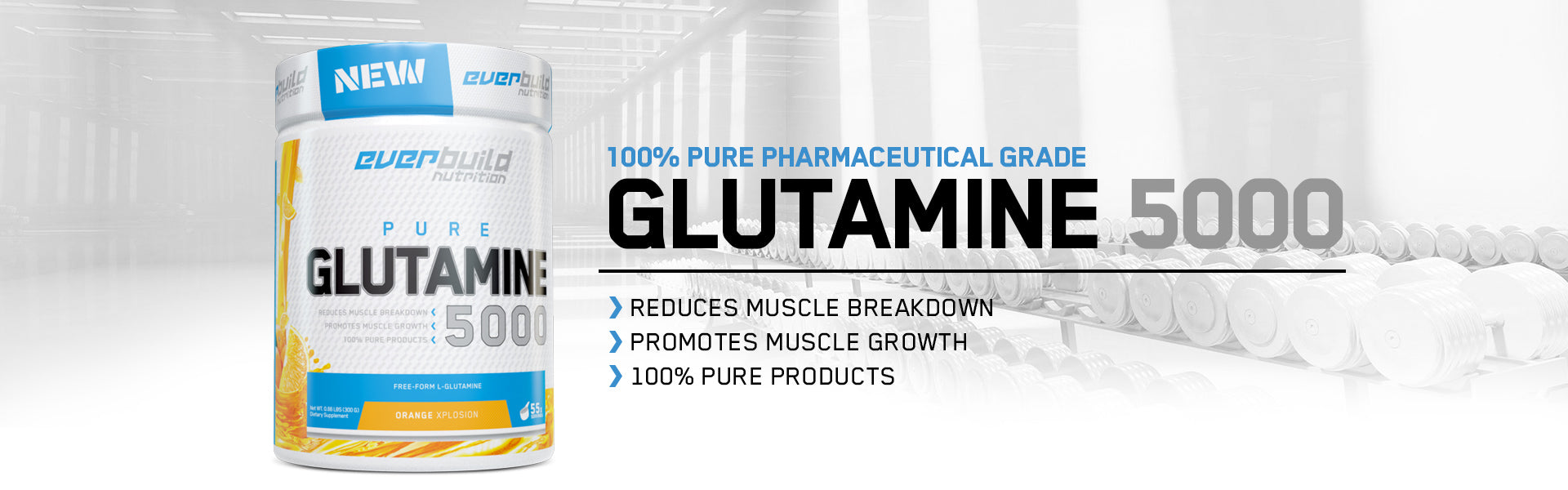 EVERBUILD Glutamine 5000 300 GRAM - 55 SERVİS - Galeri